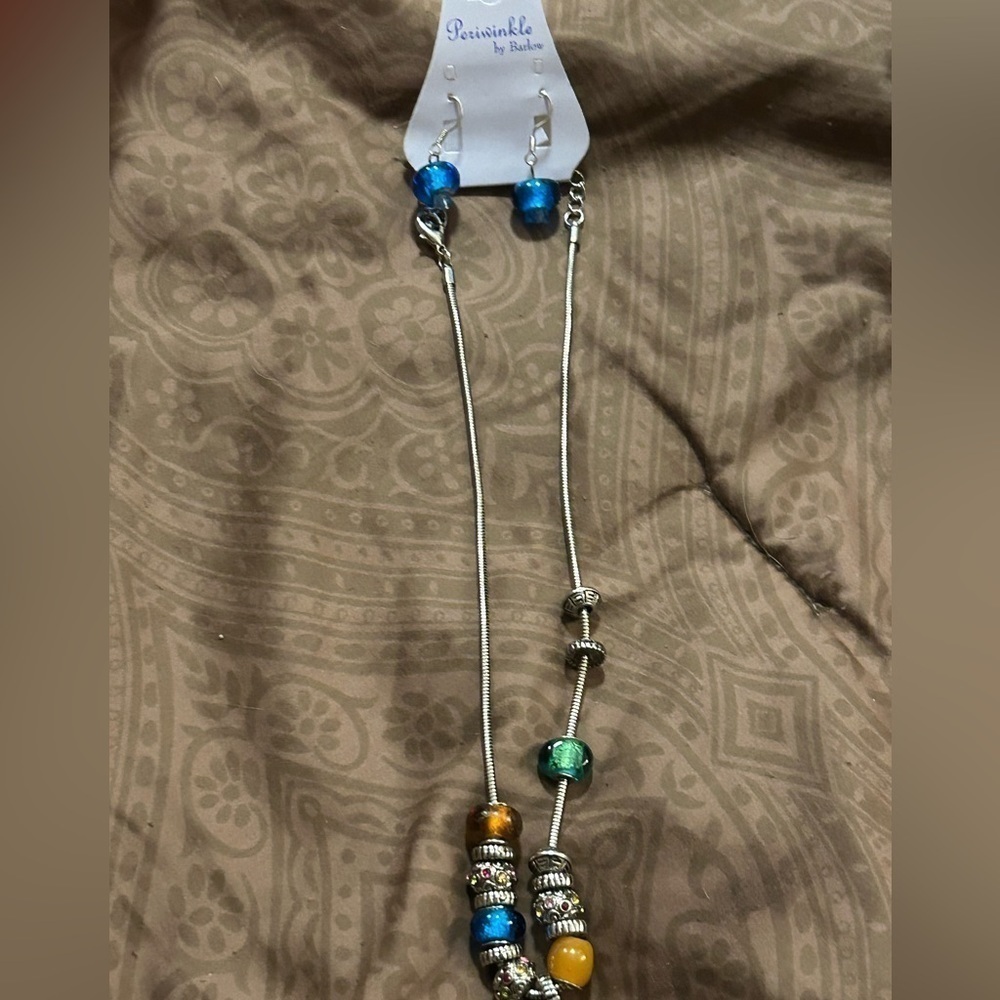 Periwinkle by barlow earrings and necklace  set